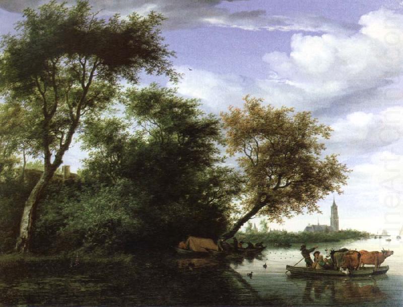 Salomon van Ruysdael wooded river landscape china oil painting image